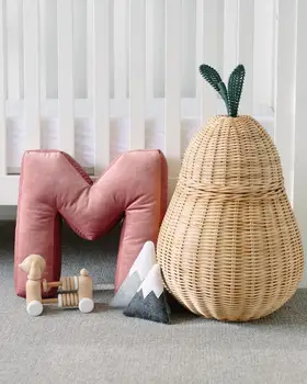 

Cute Laundry Basket Organizer For Dirty Clothes pear-shaped Toy Storage Baskets With Lid Laundry Hamper kids toy cloth Basket