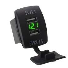 12-24V Универсальный 3.1A 5V Выход двойной USB зарядное устройство розетка светодиодная розетка питания сигарета светильник для автомобиля мотоцикла