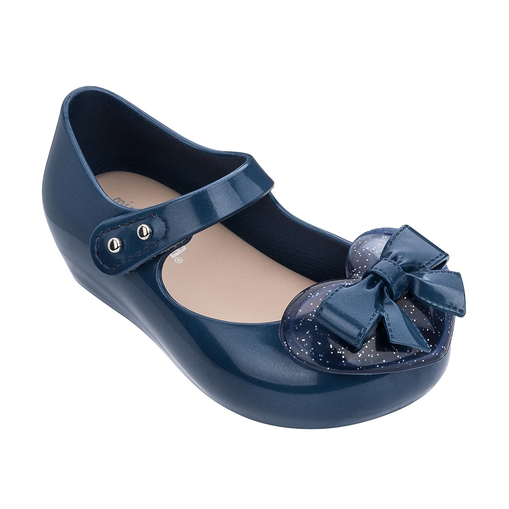 Новые мини Melissa прозрачные сандалии Русалочка детские сандалии любовь девушка удобная обувь Мультфильм Лук Дети Melissa танцевальная обувь - Цвет: Blue 02