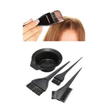 

4Pcs Makeup Accessories Hairdressing Combo Salon Hair Colouring Brush Dye Comb Mixing Bowl Tint Tool Set Styling Tools Kit