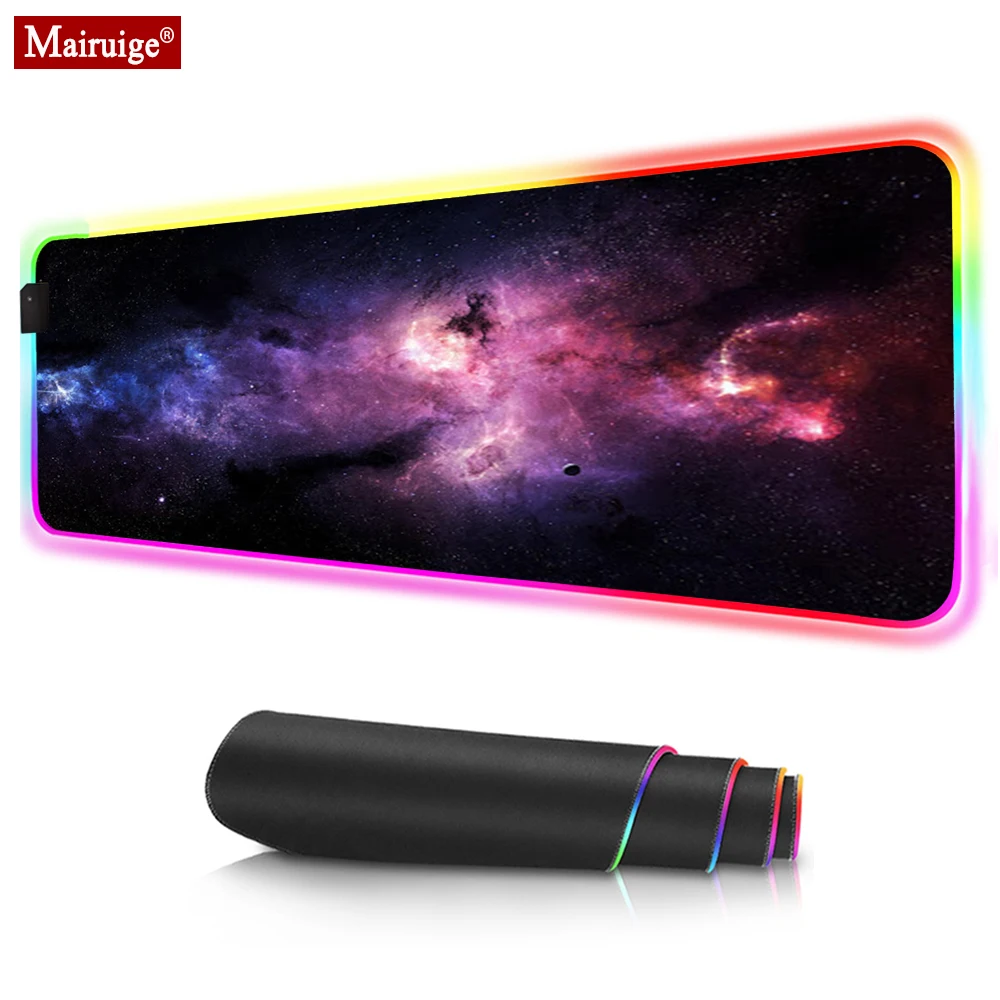 

DIY Custom Mousepad RGB Mouse Pad Large Universe Starfield Fog Space Nebula Mouse Pad LED Computer Mat Desk Mat Cerambit Cs Go