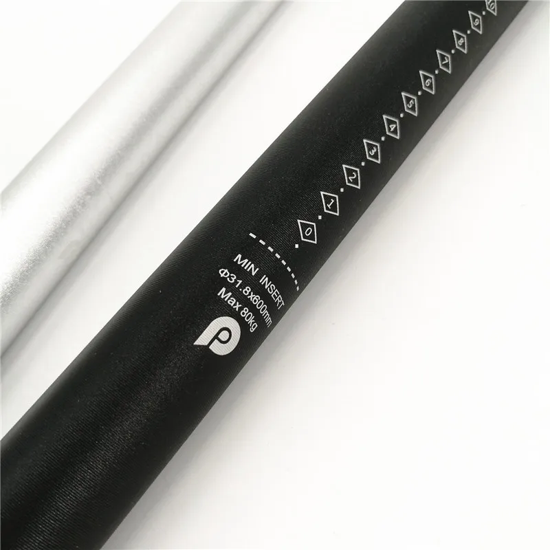 Litepro A71 Sattelstütze 31,8mm * 600mm Für Brompton Sattelstütze Aluminium Legierung 6061 Faltrad Sitz Rohr Schwarz silber – Detail 4