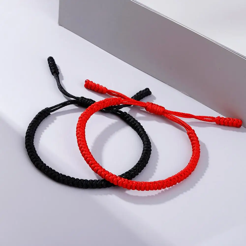 Braided Rope Bracelet Charm Bracelet Black Red White Woven Thread Rope Lucky Bracelet Women Men Charms Bracelets Jewelry For Lovers' Best Gift Friendship Bangles