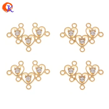 

Cordial Design 50Pcs 21*29MM Jewelry Accessories/Earring Making/Rhinestone Heart Shape/Zinc Alloy/DIY/Hand Made/Earring Findings