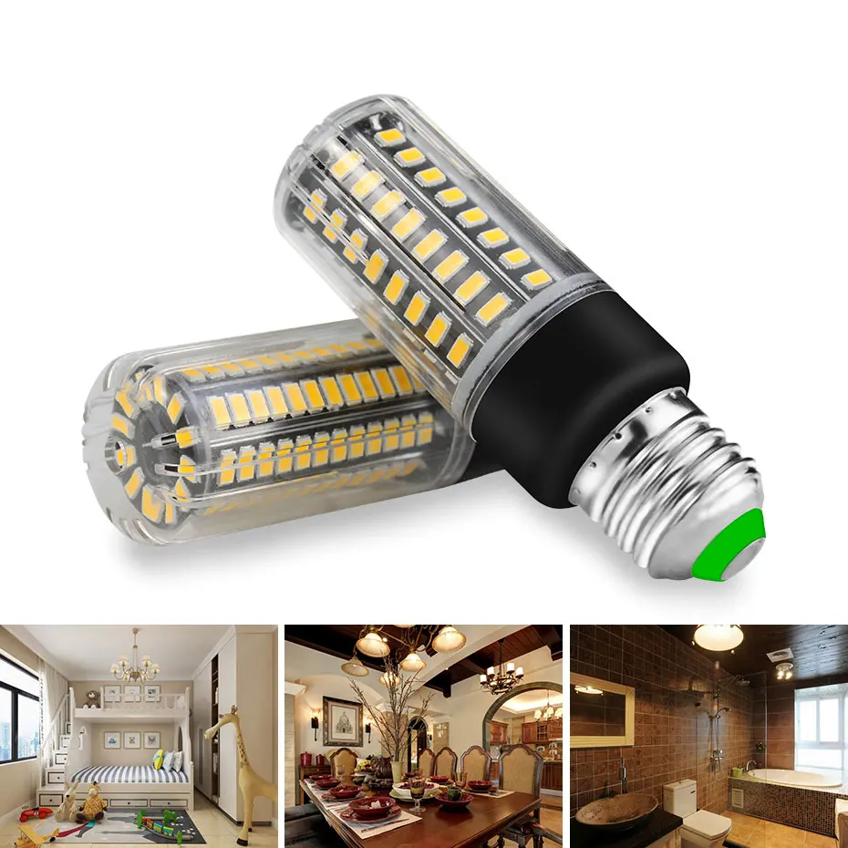 E14 E27 110V 220V Led Light Bulb 5736SMD Corn Lamp Lampada 28/40/72/108/132/156leds No Flicker Energy Saving Home Bulbs | Освещение