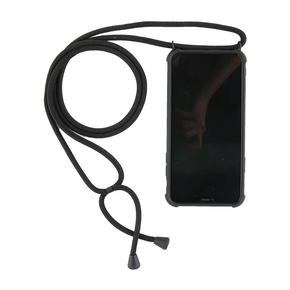 KJOEW цепочка ожерелье ремешок чехол для телефона для iPhone 11 Pro XS MAX X XR 8 7 6 S Plus карамельный цвет чехол подушка безопасности с плечевым ремнем