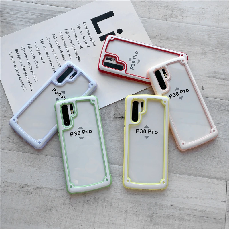

Candy colors Anti-knock Phone Case For huawei P30 P30 Pro Case TPU Back Cover Cases Shell Cute