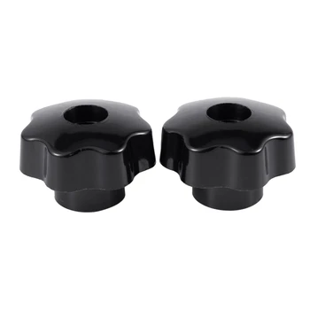

2 Pcs M10 Female Thread Nuts 50mm Plastic Star Head Clamping Knob Grip
