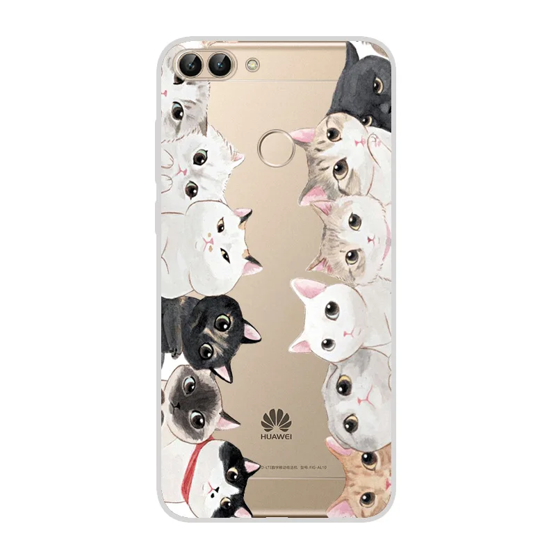 55 0924 Силиконовый чехол 5,65 дюйма для huawei P Smart чехол Симпатичные, из мягкого ТПУ чехол для huawei P Smart Cover PSmart для huawei enjoy 7s - Цвет: 55 0924