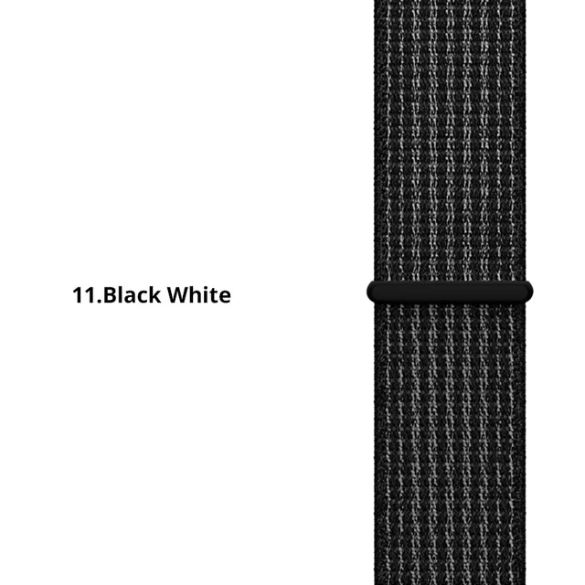 22 мм 20 мм нейлоновый ремешок для samsung gear S3 Frontier/Classic для gear S2 классические спортивные петли полосы легкие дышащие - Цвет ремешка: Black White
