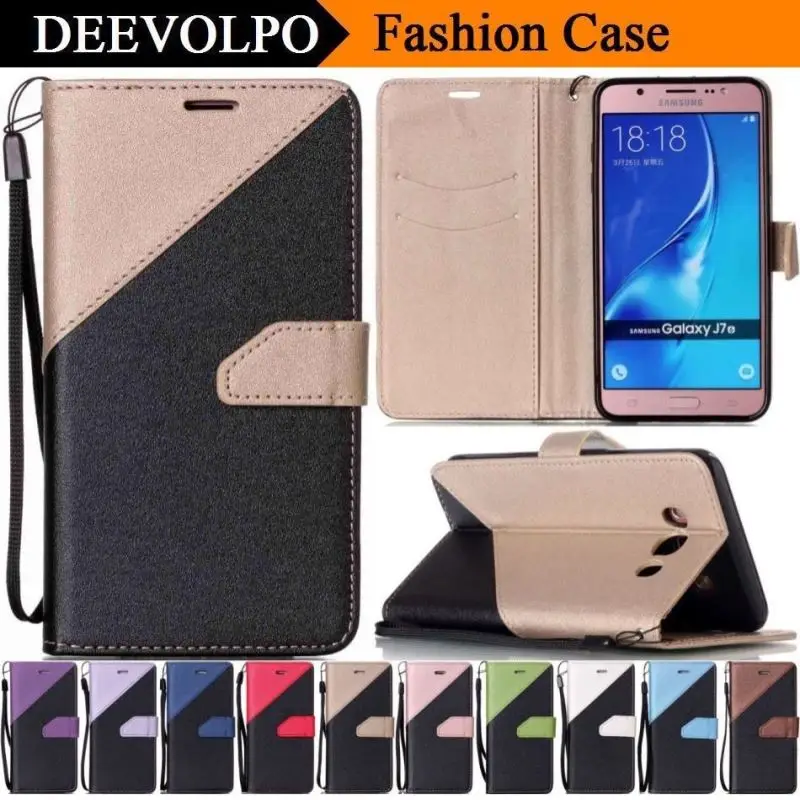 

Luxury Stand Phone Case For Samsung Galaxy A3 A5 J3 J5 J7 2017 2016 A8 S8 S9 Plus S7 S6 Edge S5 Wallet Card Pocket Cover D98Z