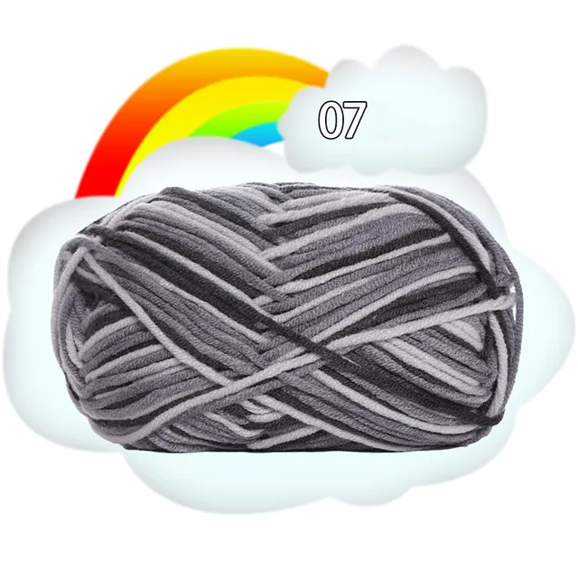 50G Dyed Colorful Milk Sweet Soft Cotton Baby Knitting Wool Yarn Thick Crochet Yarn Thread For DIY Sweater Threads For Knitting 18