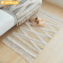 Ретро-ковер для дивана, гостиной, спальни, ковер из хлопчатобумажной ткани с кисточками, окрашенная пряжа, покрывало, декоративный домашний, мебельно-декоративная ткань