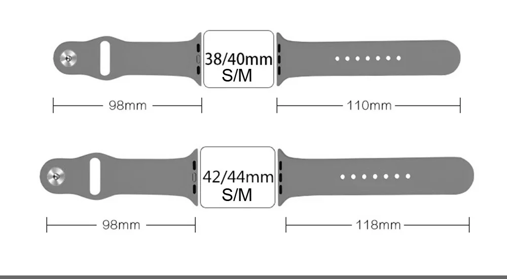 Силиконовый ремешок для Apple Watch, серия 4, 3, 2, 1, 38 мм, 42 мм, iwatch 5, ремешок для часов 44 мм, 40 мм, спортивный браслет, резиновый, милый, водонепроницаемый