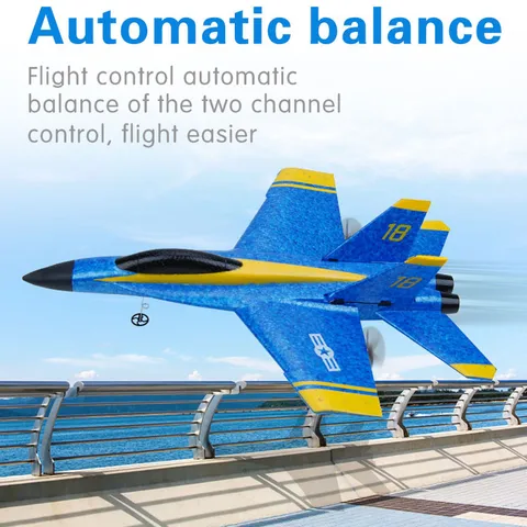 2020 new 24G rc plane foam glider Remote control hobby fighter Fixed wing foam rc plane rtf Educational toys kids cool title=