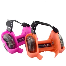 1 Pair Children PVC Roller Shoes Skates Flashed Double Wheels Shoes Roller Portable For Kids Boy and Girl