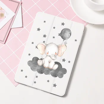 

Ipad 2 3 4 White Leather PU Hard Back Case Small Elephant Cover Protective For 2020 iPad Pro 11 12.9 10.5 7.9 inch Mini 1 2 3 5