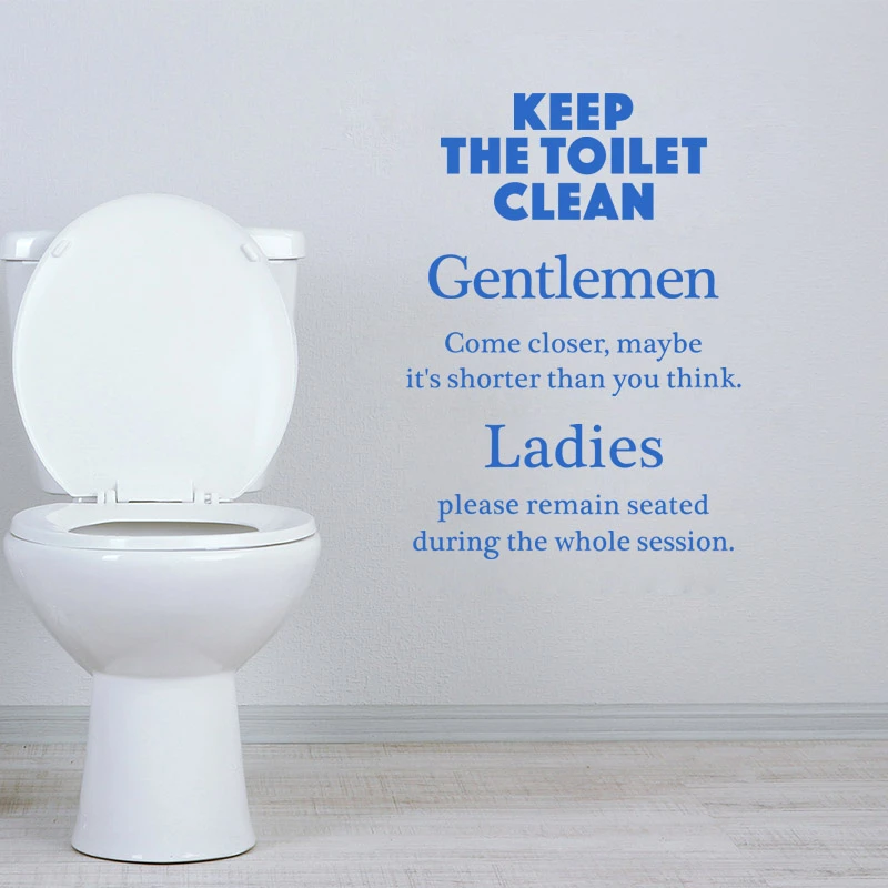 Stickers Keep The Toilet Clean Vinyl 