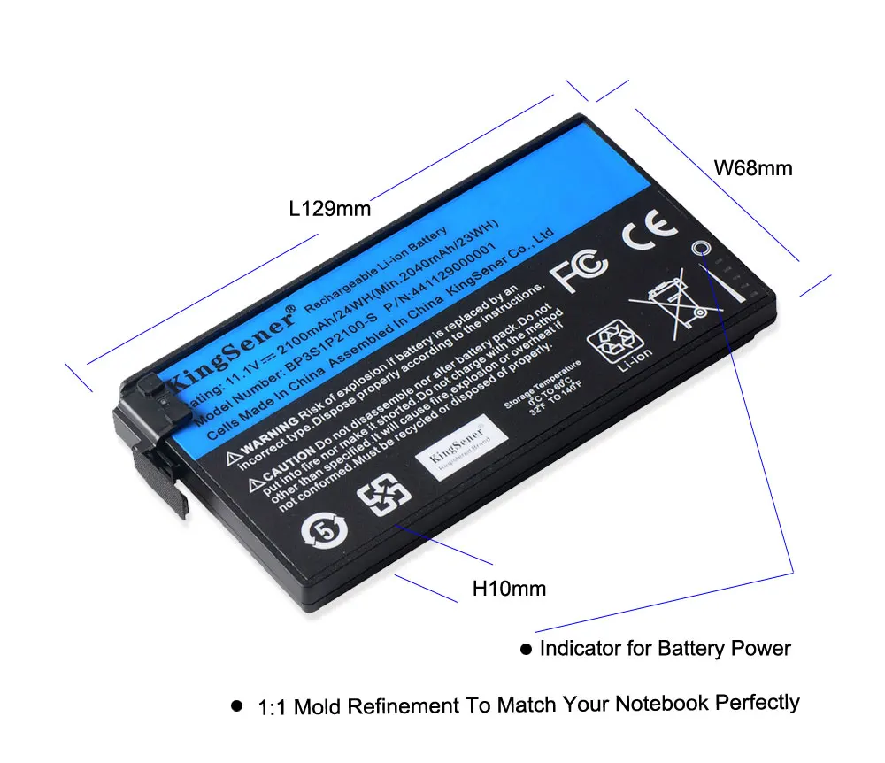 Новый аккумулятор KingSener для смартфона Getac V110 Rugged Notebook BP3S1P2100 441129000001 11 1 V 2100mAh/24WH|getac