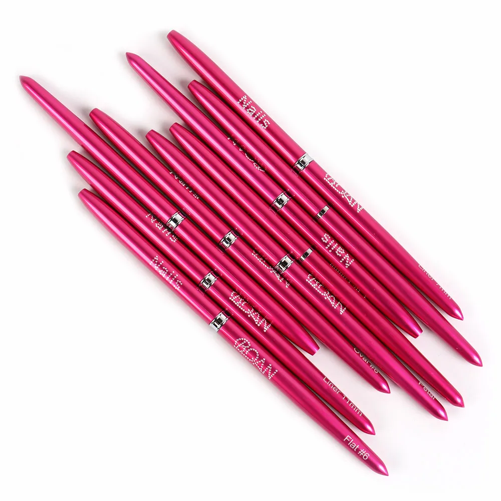 BQAN Rose Red Nail Art Brush UV Gel Brush Draw Tips Drawing Liner Painting Acrylic Brush For Manicure Nail Art Brush Decorations 5