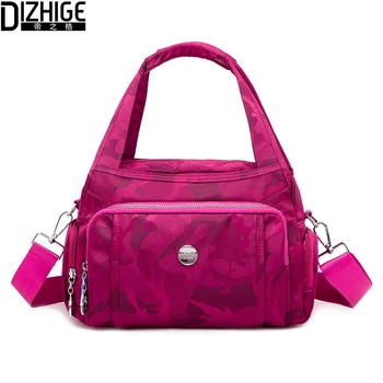 

Luxury Brand Waterproof Nylon Handbags For Women 2020 Zipper Purse Large Shoulder Bag Casual Tote Crossbody Bags sac main femme