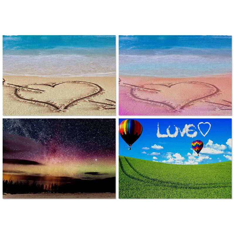 

TTLIFE Beach Table Mat for Dining Tableware Bowl Coaster Kitchen Napkins Mediterranean Style Table Decoration Placemats New
