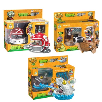 

Plants vs Zombie Toys 2 Ejection Rally Car Pirate Ship Giant Zombie Mech Rugby Zombie Educational toys without box