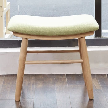 

Amoy Xuan Nordic Wood Dressing Stool Sleek Minimalist Creative Modern Square Soft Bag Makeup Makeup Stool