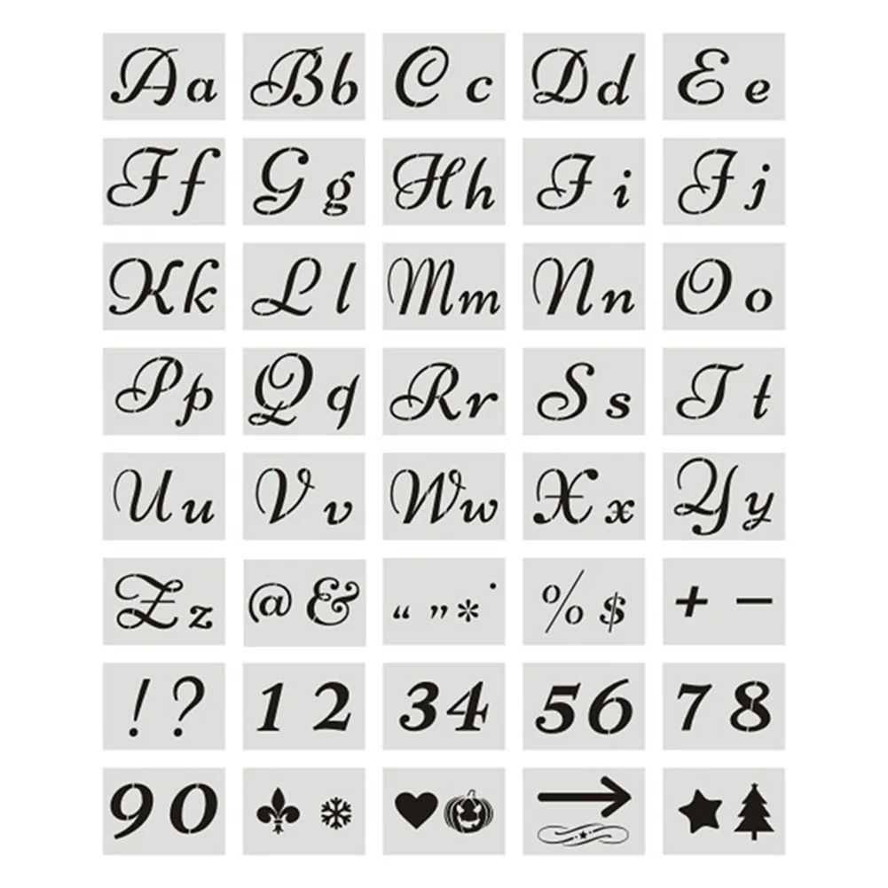 40pcs/Set Alphabet English Letters DIY Layering Stencils Painting Scrapbook Coloring Embossing Album Decorative Template | Дом и сад