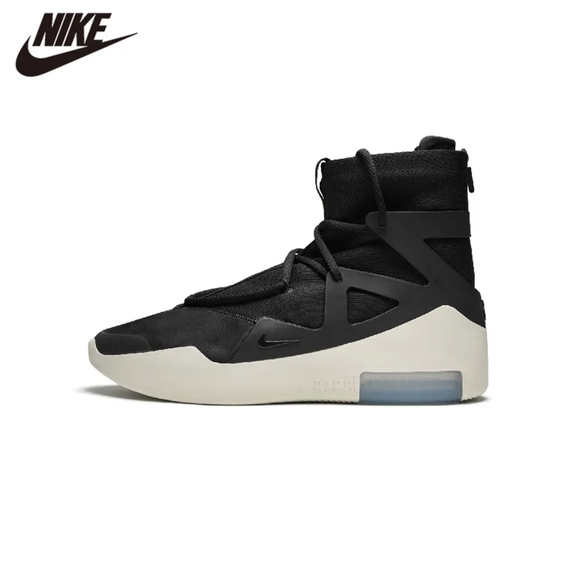 

New Arrival Nike Air Fear Of God 1 Man Basketball Shoes Black white Breatheble Sports Sneakers AR4237 001