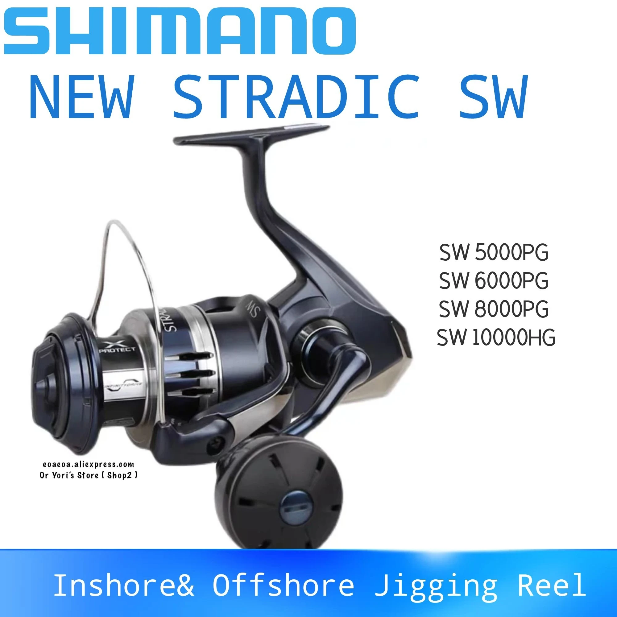 Top Quality 20 New Shimano Reel STRADIC SW 4000HG 5000PG 6000PG 8000PG 10000HG Spinning Fishing Reel Power Gear Saltwater HAGANE Body