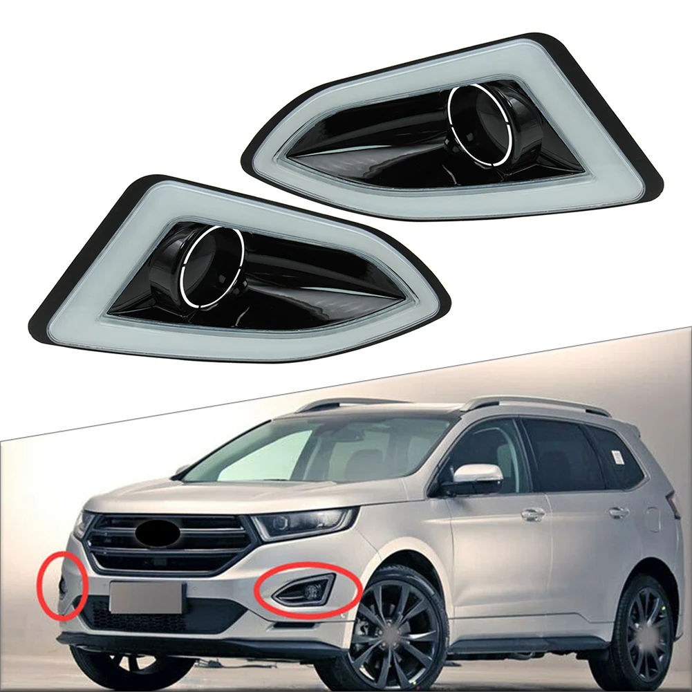 

2Pcs Car Turn Signal Light Lamp LED DRL For Ford Edge 2015 2016 2017 2018 3Colors Daytime Running Lights