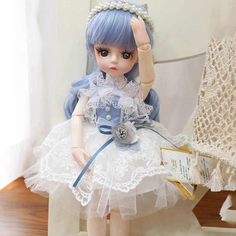 30CM Fashion Bjd Doll 18 Joints Beauty Make Up DIY Bjd Dolls With Clothes Suit Best Gifts For Girl Handmade Beauty Toy 1/6 BJD 19