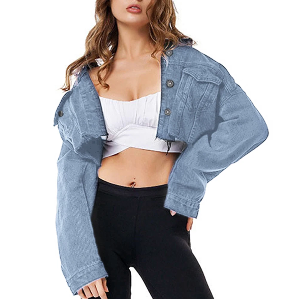 jaket denim crop
