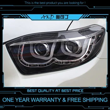 

AKD tuning cars Headlight For Toyota Highlander 2009 Headlights LED DRL Running lights Bi-Xenon Beam Fog lights angel eyes Auto