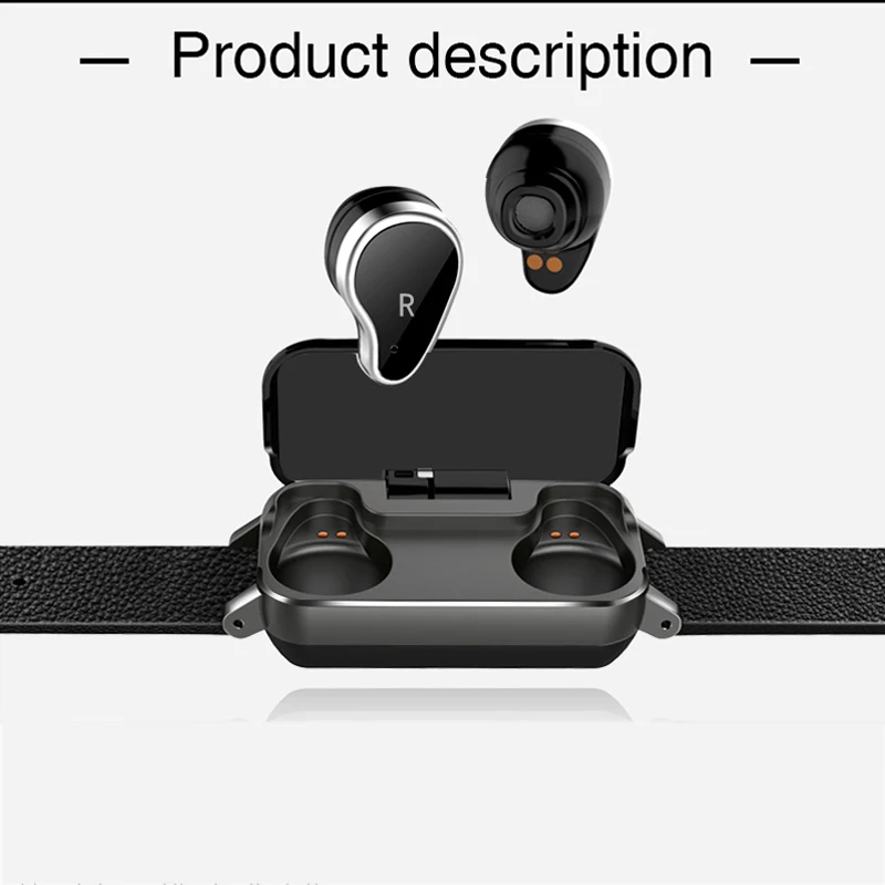 Смарт-часы с шагомером и монитором сердечного ритма, 2 в 1, Bluetooth, наушники, Спортивные Беспроводные наушники, умный Браслет, мужские часы