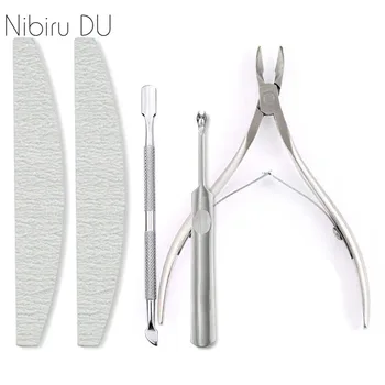 

Nail Art Exfoliating Tools Set Nail File Cuticle Nipper Tool Spoon Pusher Remover Cutter Clipper Trimmer Scissors Manicure Tool