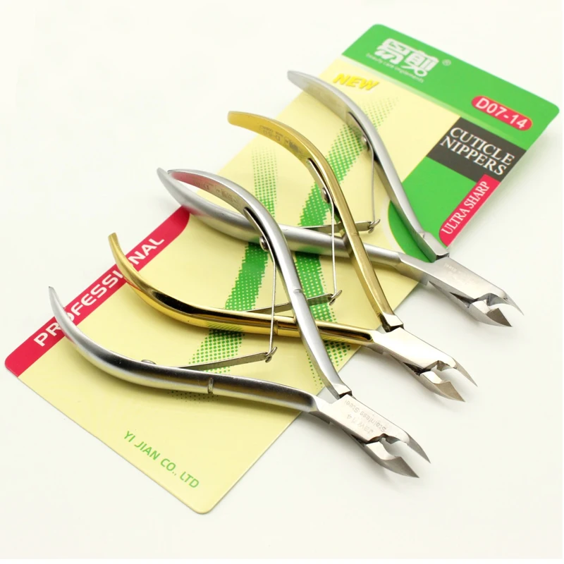

NGHIA High quality Nail Stainless Steel Dead Skin Cuticle Scissor Nipper Clipper Art Tool Golden Handle Vietnamese Cutter Tool