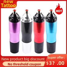 Профессиональная роторная машинка для татуировки, ручка, мощный тихий мотор, Перманентный макияж, тату игла для коррекции бровей, губ, подводка для глаз, гибридный тату-пистолет