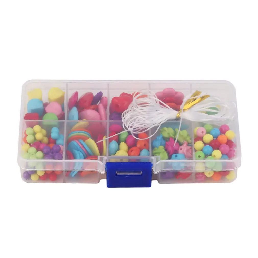 

200 Beads Box-packed Set Plastic Toys Colorful Candy Shape Flower Star Shape Different Style Beads Decoration