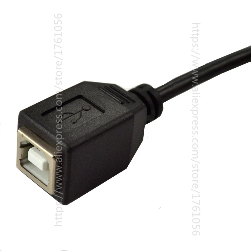 Прямоугольный 90 градусов USB кабель сканера для принтера 25 см USB 2,0 B штекер в B Женский принтер сканер удлинитель