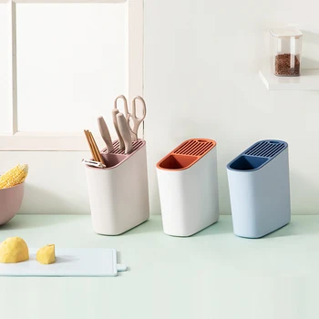 

Multifunctional Kitchen Utensil Holder Knife Rack Surface Chopstick Cage Drain Chopstick Holder Countertop Tableware Rack Storag