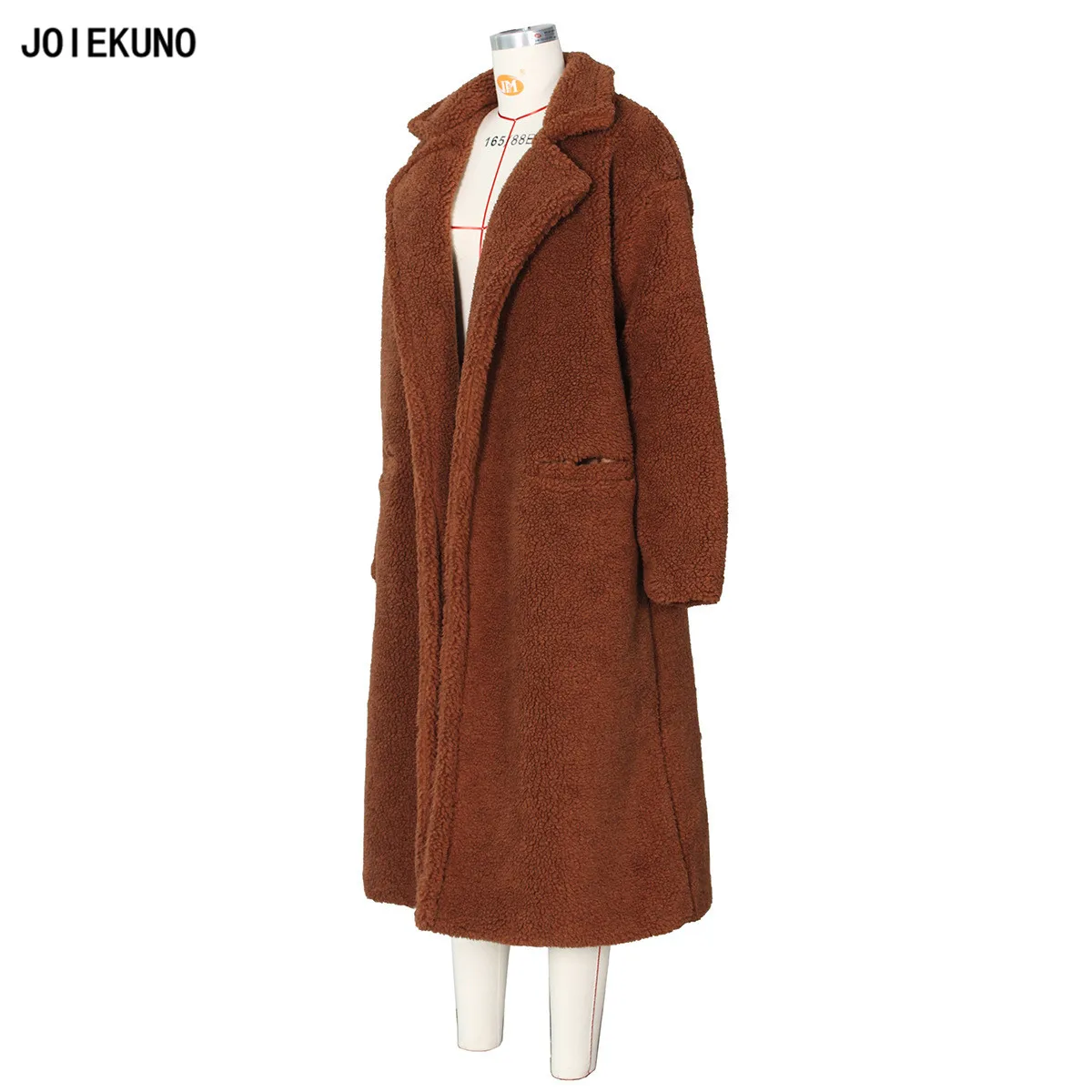 Joiekuno ZS0236 однотонные модные зимние утолщенные Топы для женщин с отложным воротником шерстяные повседневные уличные Клубные сексуальные топы
