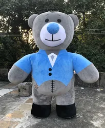 Costume populaire ours bleu gonflable, nouvelle collection 2019, Costume de fête, evénement publicitaire, robe de Cosplay, mascotte gonflable 