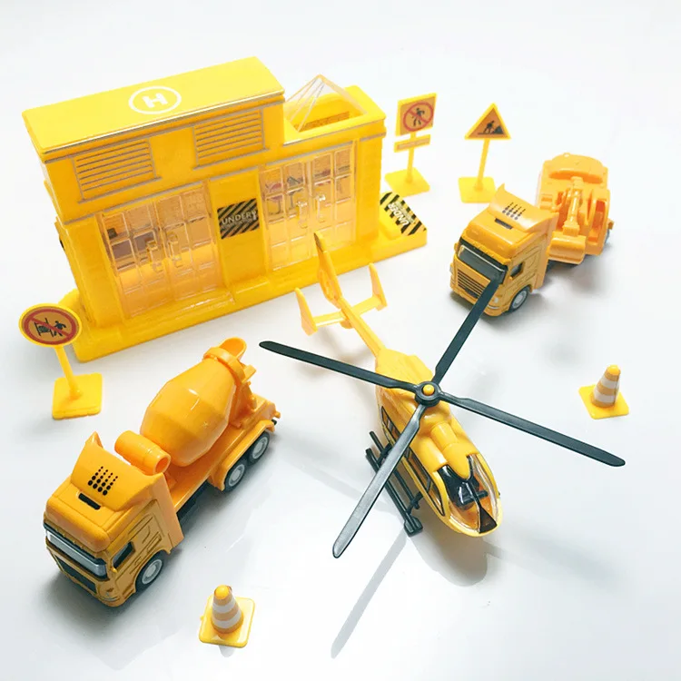 CHILDREN'S Toy Small Hot Car Engineering Vehicle Set Combination Warrior Model Mixer Model Shopping Mall/shopping Centers Hot Se