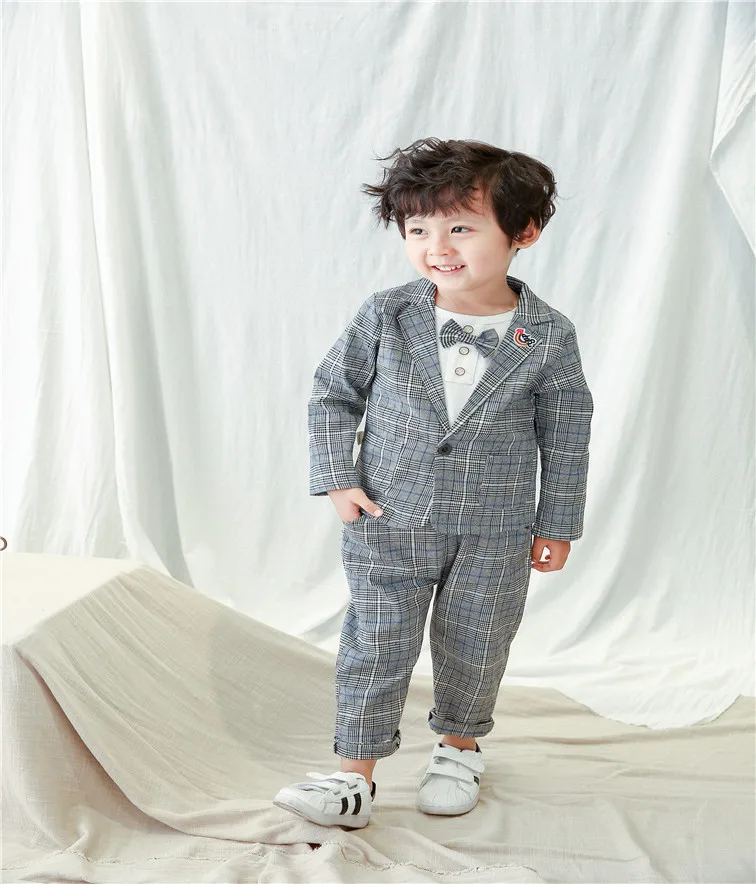 

2018 Autumn New Style Childrenswear Korean-style 0-4-Year-Old Male Baby Clothes BOY'S Children Suit Formal Dress Coat Three-piec