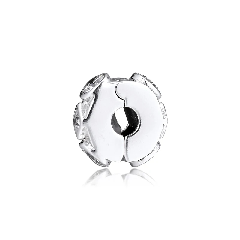 DIY Подходит для Pandora шармы браслеты геометрические формы клип бусины 925 пробы-серебро-ювелирные изделия