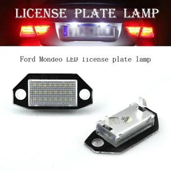 

1 Pair License Plate Light 24LED White Car For Ford Mondeo MK3 2000-07 X2 24 SMD