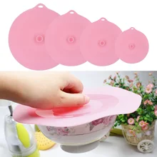 4 шт силиконовые чаши многоразовые крышки всасывающее уплотнение крышки для чаш горшки чашки кухня держать закрытые крышки герметичные пылезащитные крышки