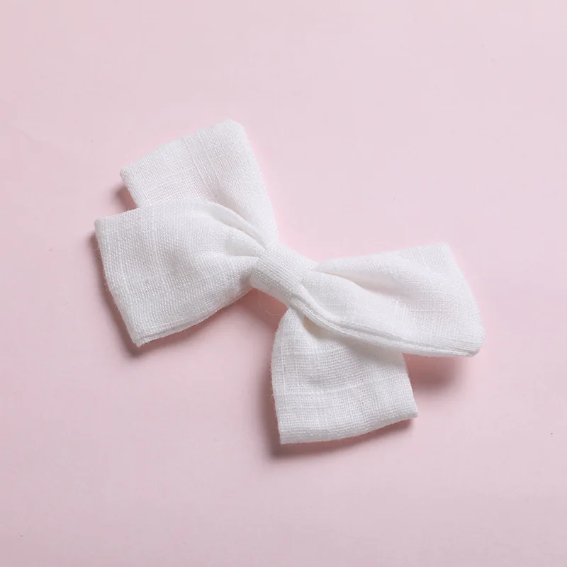 Lovely Hair Clips For Baby Girls Spring Hair Accessories Cotton Kids Infant Hair Bows Hairpin Princess Barrette Child 23 Colors